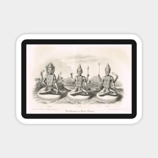 The Trimurti or Hindu Trinity 3 forms Magnet