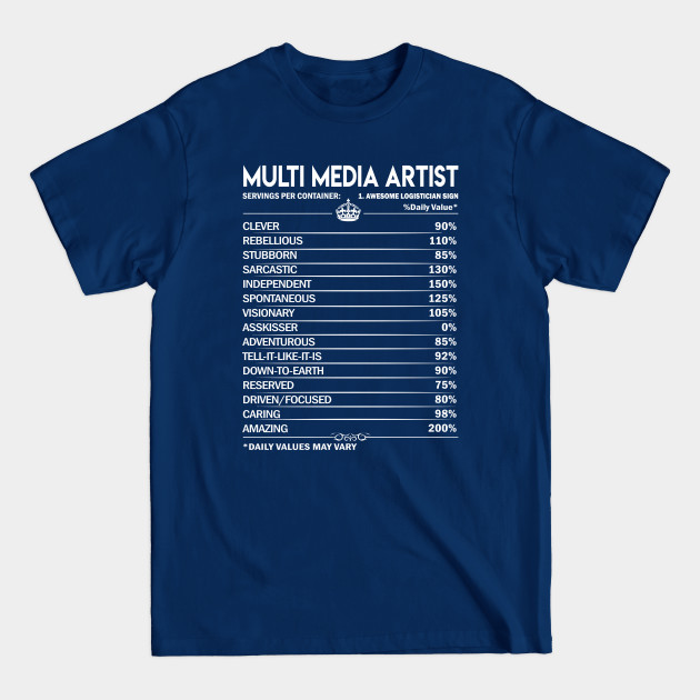 Discover Multi Media Artist T Shirt - Multi Media Artist Factors Daily Gift Item Tee - Multi Media Artist - T-Shirt