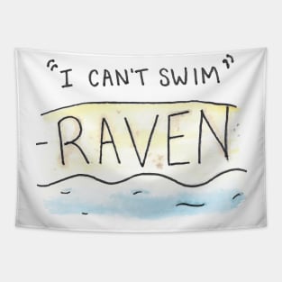 I can't swim vine Tapestry