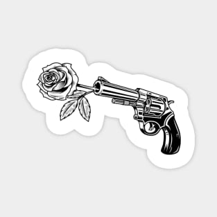 Guns Flower Magnet