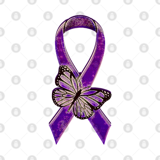 Domestic Violence Butterfly Ribbon by CoolMomBiz