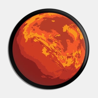 Mars the Red Planet Pin