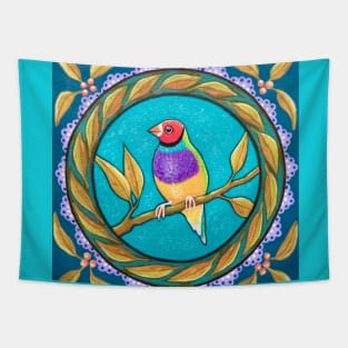 Rainbow Finch Tapestry