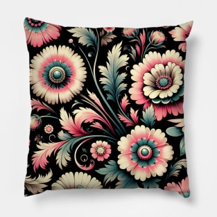 Pink Floral Motif Pillow