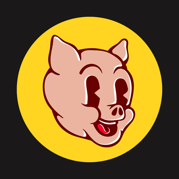 Pink Piggy The Meaty Logo Design by Al-loony