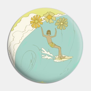 gerry lopez spreads flower power single fin // retro surf art by surfy birdy Pin