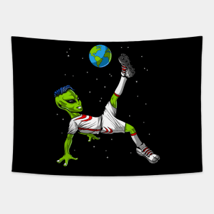 Soccer Alien Tapestry