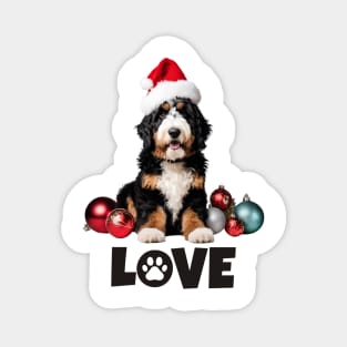 Christmas Bernedoodle LOVE Magnet