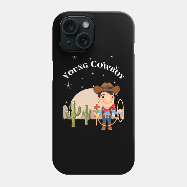 Young cowboy Phone Case by BrookProject