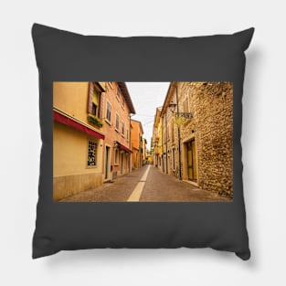 Street in Bardolino, North East Italy Pillow