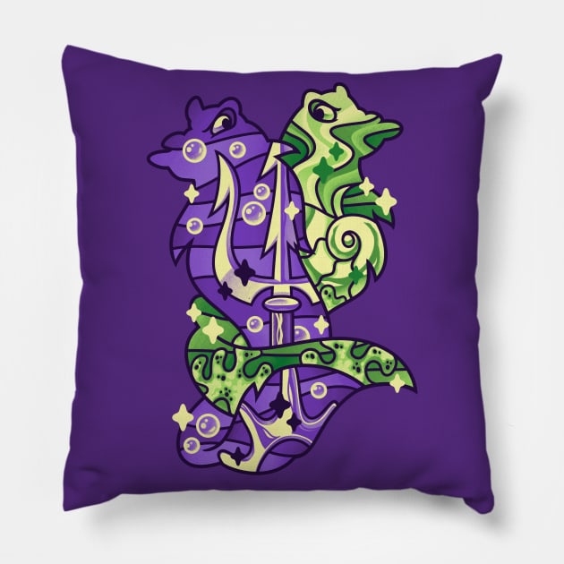 Magical Silhouettes Ursula Pillow by GillesBone