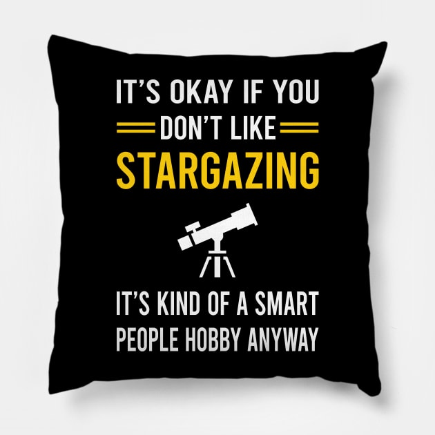 Smart People Hobby Stargazing Stargaze Pillow by Good Day