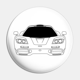 Mclaren F1 Black Outline Pin