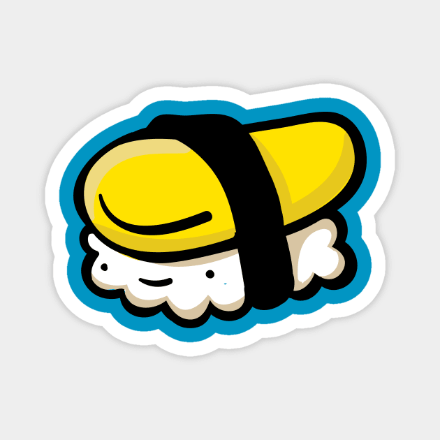 Yellow Sushi Dude Magnet by EmcgaugheyDesigns