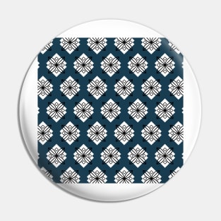 Pretty navy blue and black minimalist pattern Pin