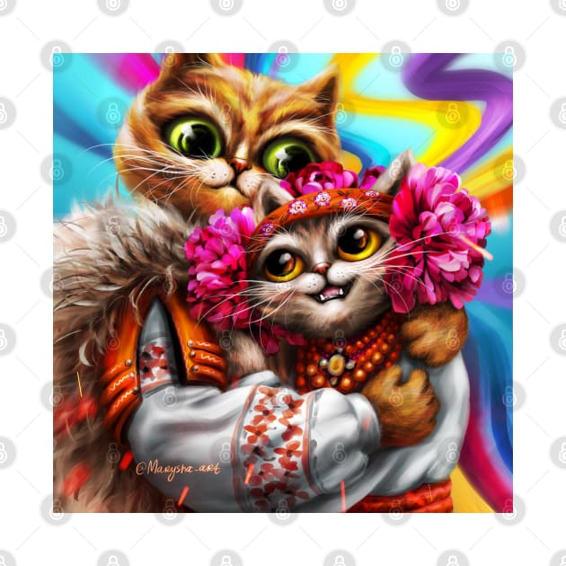 cats in love by Marysha_art