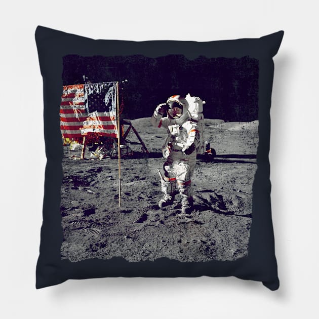 Moon Landing Pillow by vladocar