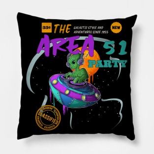 Fun Space DJ Alien Pillow
