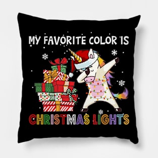 My Favorite Color Is Christmas Lights Pillow