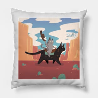 Cowboy Cats Pillow