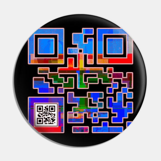 Genius QR Code Pin by crunchysqueak