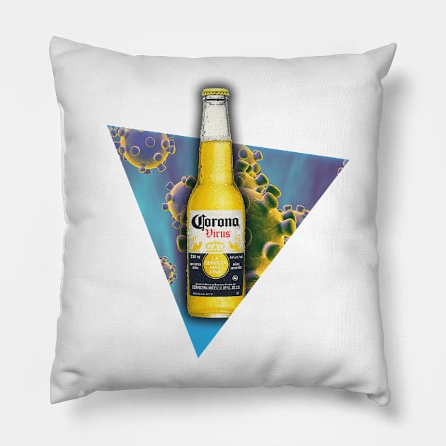 Corona Virus beer 2 Pillow by NostraDomus