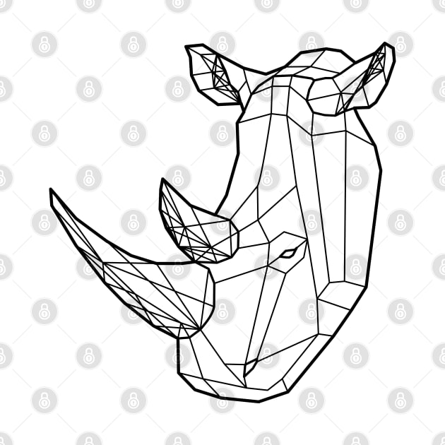 Rhinoceros wireframe by stickerhino