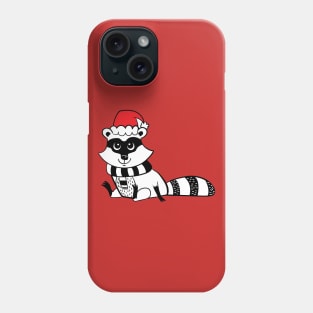 Christmas raccoon Phone Case