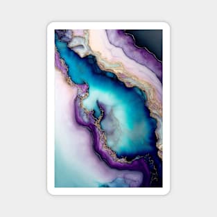 Luminous Shore - Abstract Alcohol Ink Resin Art Magnet