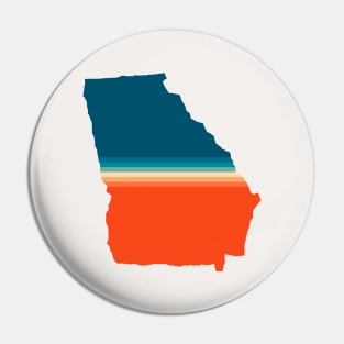 Georgia State Retro Map Pin