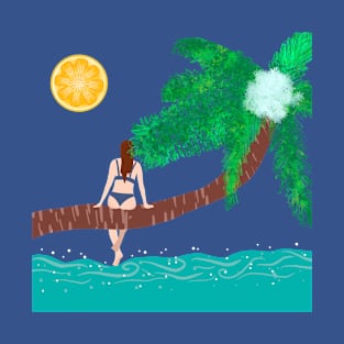 Woman at the beach 10 T-Shirt