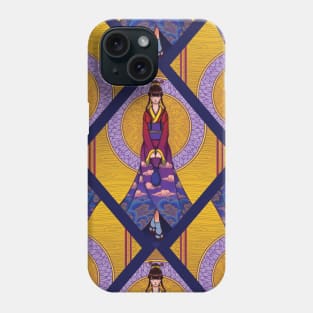 Girl Wearing Kimono Phone Case