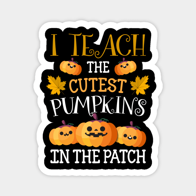 Halloween Shirt Pre-K Teacher Tshirt Cutest Pumpkins Gift Magnet by foxmqpo