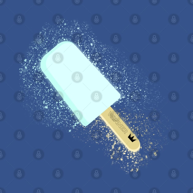 Sea Salt Ice Cream Glitter Paint Splatter by MidnightSky07