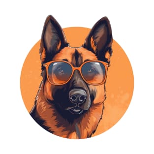 German shepherd orange sunglasses T-Shirt