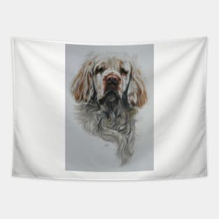 Clumber Spaniel Portrait Tapestry