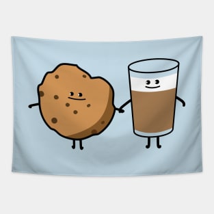 Funny cookie and latte macchiatod Tapestry