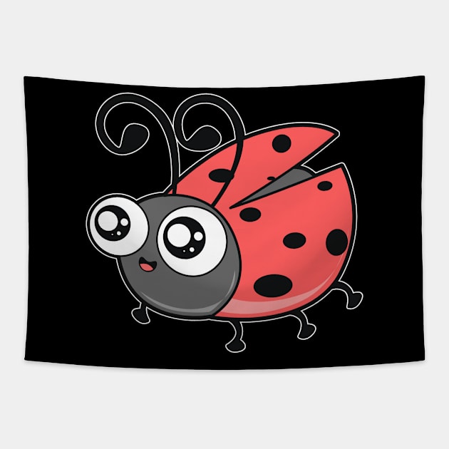 Cute Ladybug Comic Tapestry by Imutobi