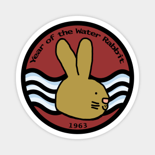 Water Bunny Year of the Rabbit 1963 Magnet