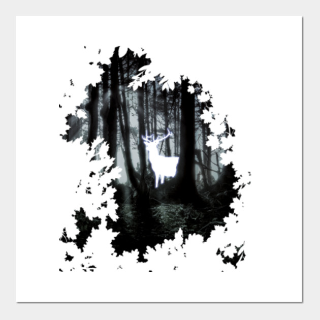 Harry Potter Marauders Prongs In The Forbidden Forest Of Hogwarts Trees Borders Mischief Maneged Gryffindor Expecto Patronum Marauders Posters And Art Prints Teepublic Uk
