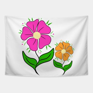 colourful flower meadow daisy flower pattern daisies Tapestry