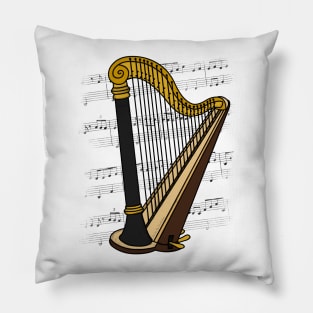 Harp Player Harpist String Musician (Colour) Pillow