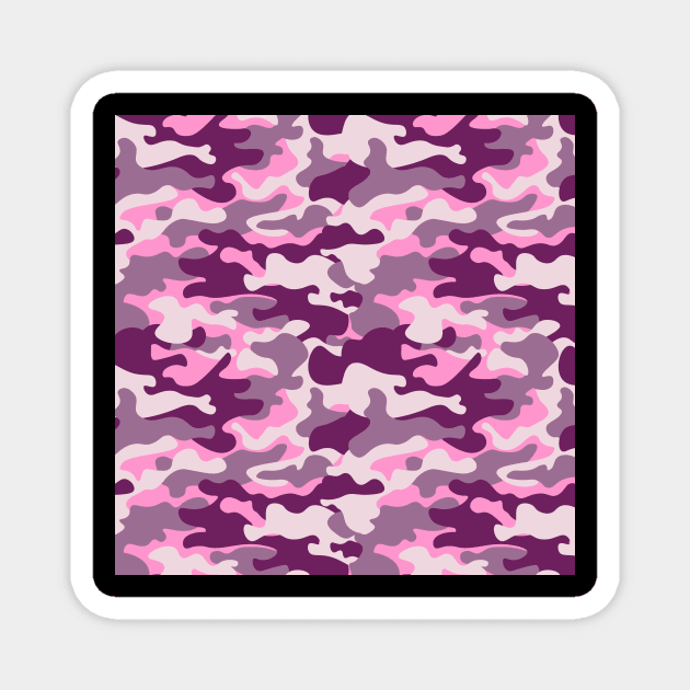 Camouflage Seamless Pattern Magnet by aquariart