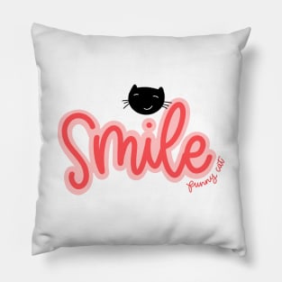 Smile Funny Cat Pillow