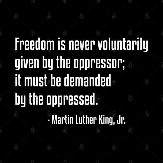 Freedom Quote | MLK | African American | Black Lives by UrbanLifeApparel