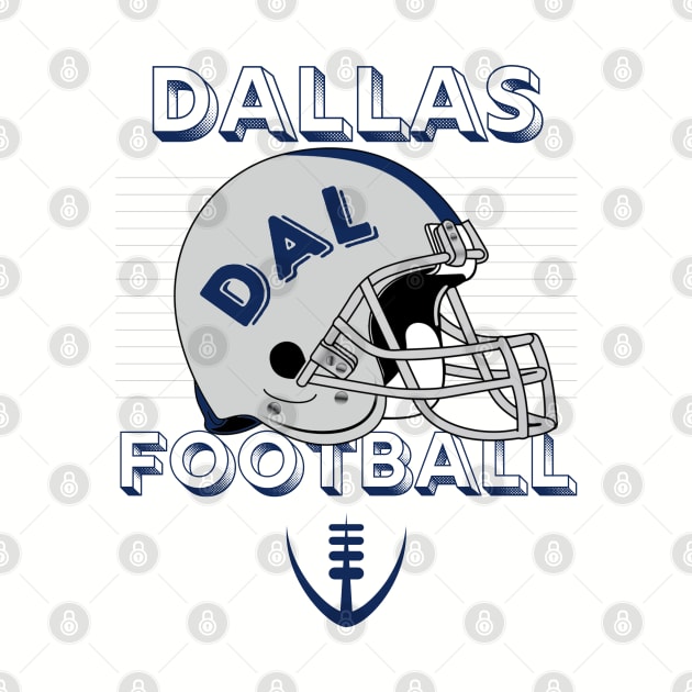 Dallas Football Vintage Style by Borcelle Vintage Apparel 