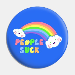 People Suck Doom Rainbow Pin