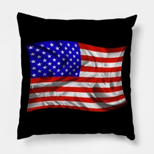 Waving USA Flag Pillow