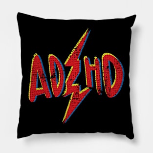 ADHD Glitch Design Pillow