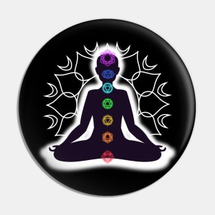 Spirituality Yoga Chakra Design Pin